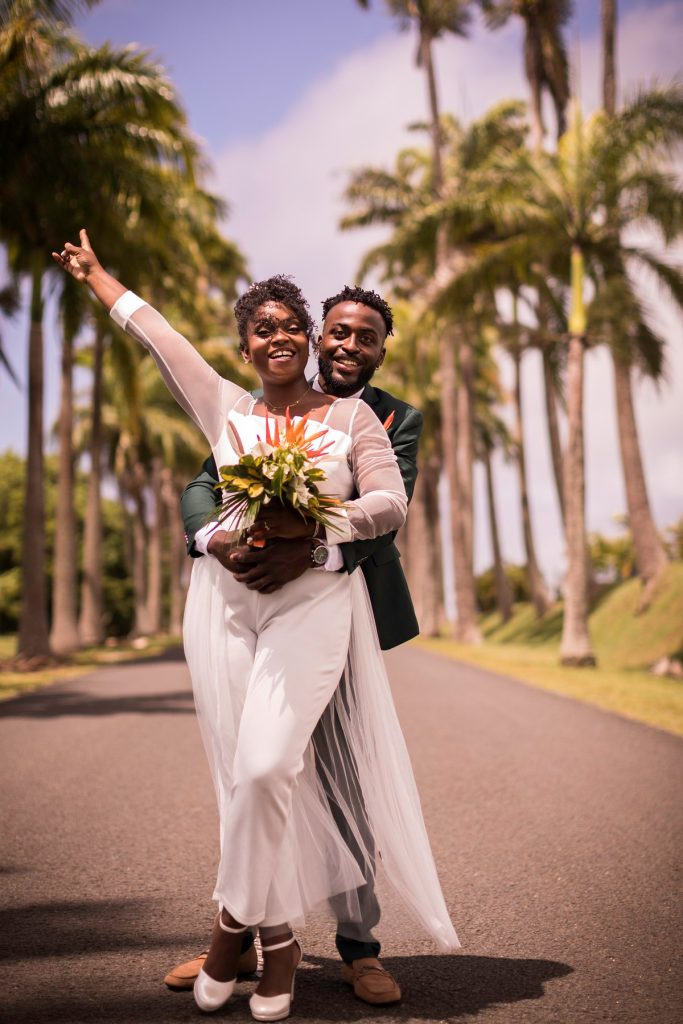 Photos de first look à l'allée dumanoir en Guadeloupe