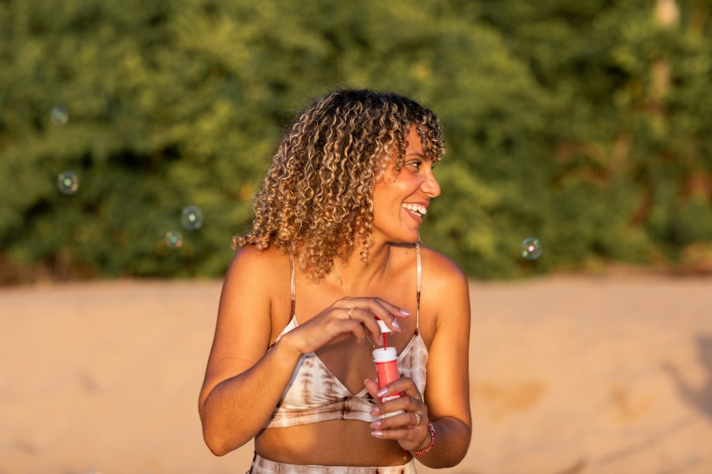séance photo entre copines en Guadeloupe avec bulles