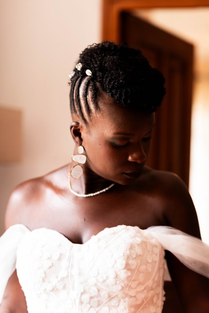 Photos des préparatifs de la mariée à l'habitation l'oiseau