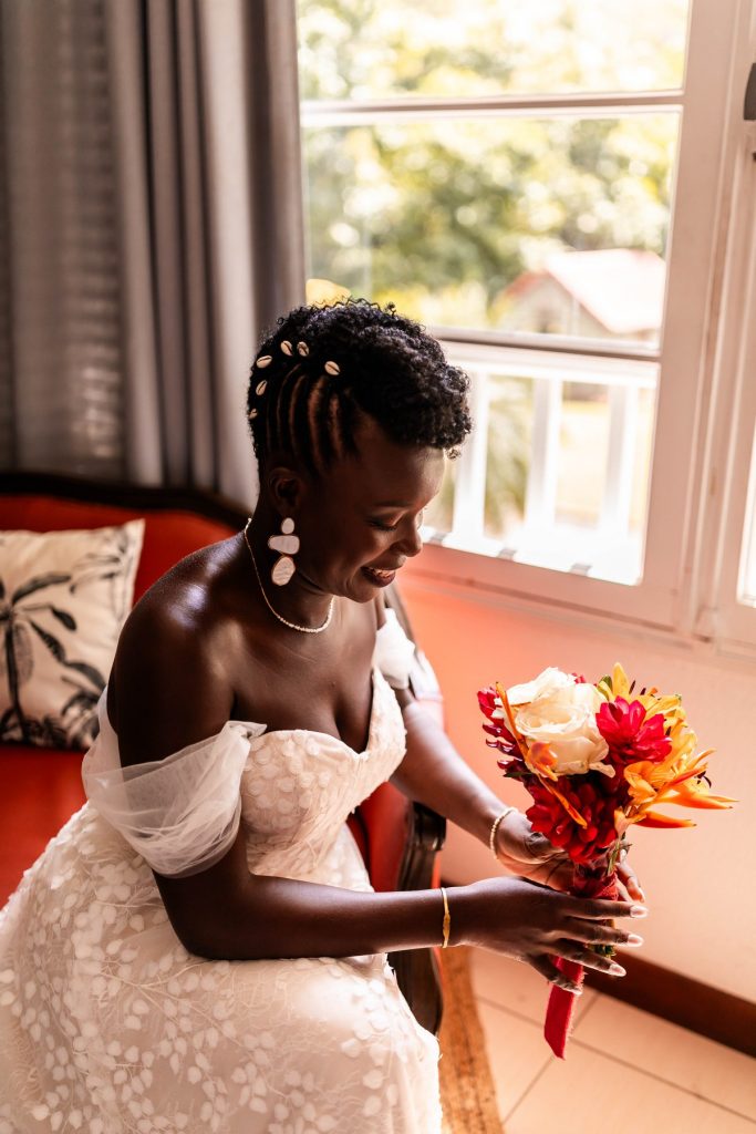 Photos des préparatifs de la mariée à l'habitation l'oiseau
