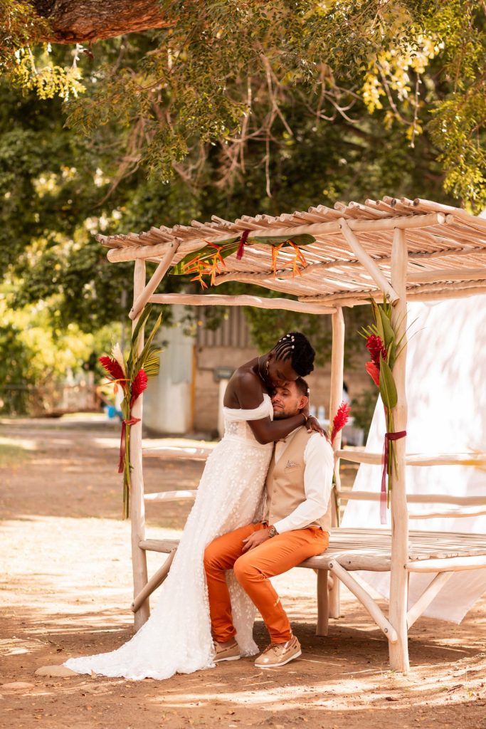 Photos de mariage à l'habitation l'oiseau à vieux-habitants en Guadeloupe