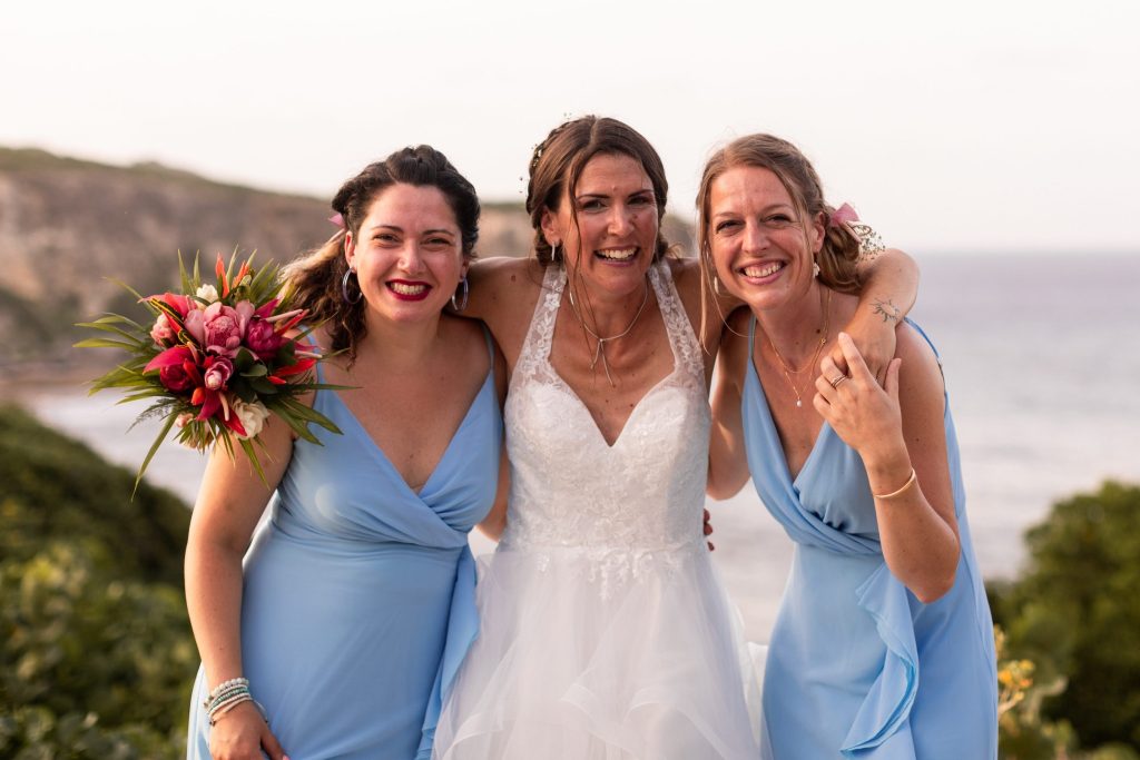 Photo de groupe entre copines en Guadeloupe