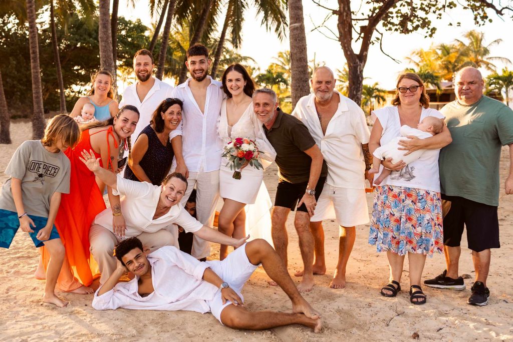 photo de mariage sur la plage en Guadeloupe