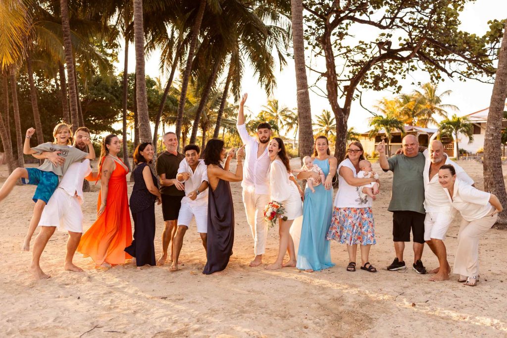 photo de mariage sur la plage en Guadeloupe