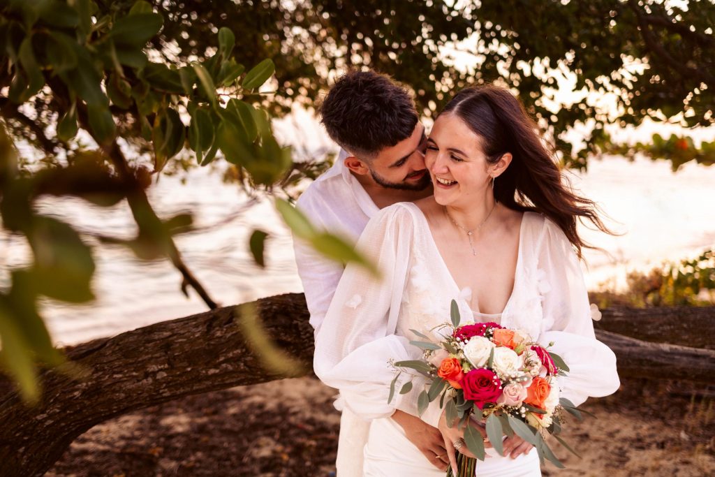 photo de mariage sur la plage en Guadeloupe