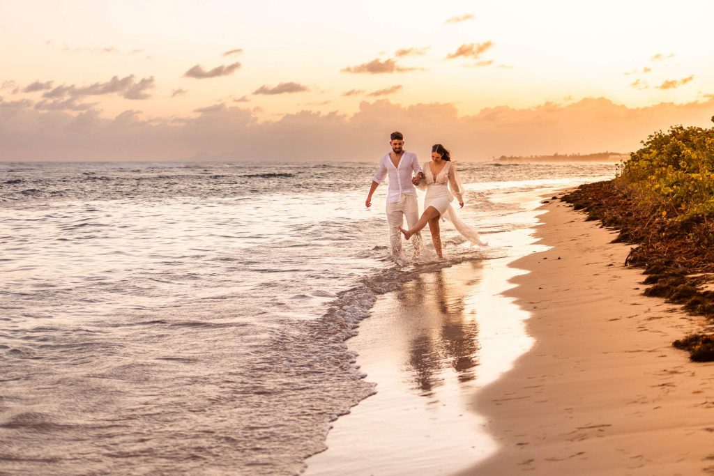 photo de mariage sur la plage en Guadeloupe